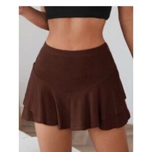 SHEIN Brown skirt with shorts